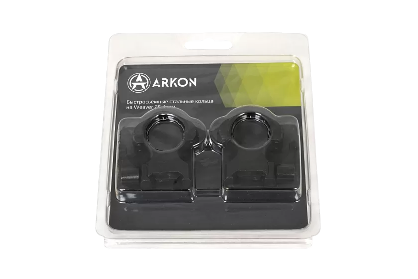Кольца ARKON 25,4 мм быстросъемные на weaver, стальные, средние