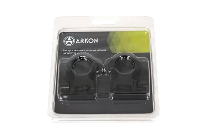 Кольца ARKON 25,4 мм быстросъемные на weaver, стальные, средние