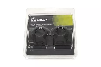 Кольца ARKON 25,4 мм быстросъемные на weaver, стальные, средние