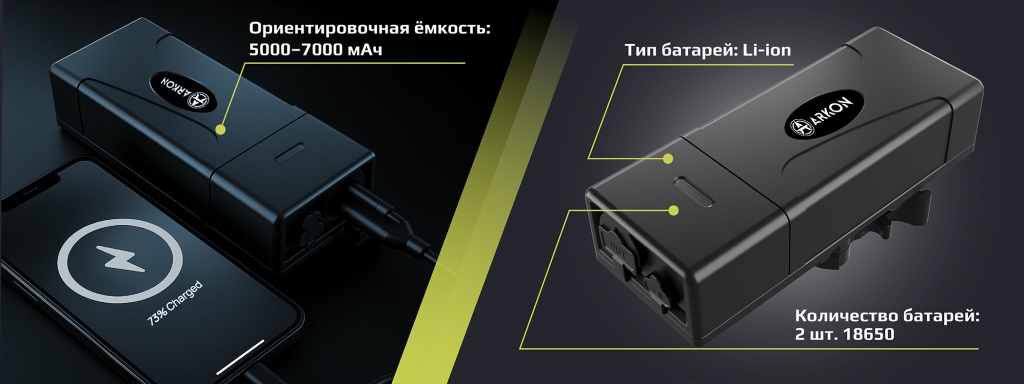 Купить Внешний источник питания ARKON с зарядным устройством и креплением Weaver:Picatinny_1.jpg